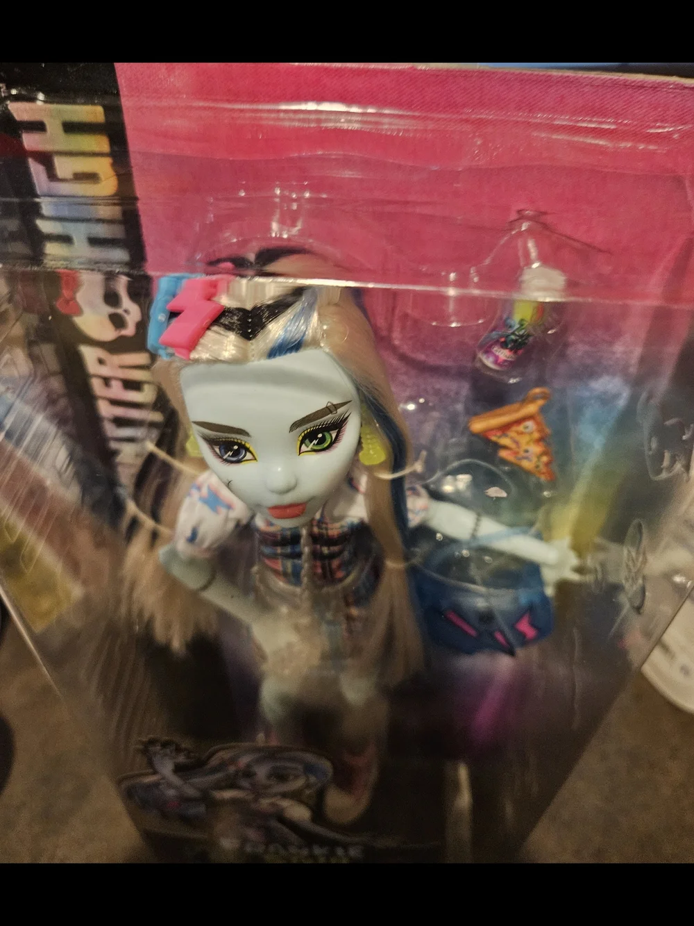 Monster High Frankie Stein Doll — Blue, White, Black, Pink